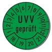 Wartungssoftware für kleine Betriebe | Wartung einfach planen Nach erfolgter UVV Prüfung bekommt das Prüfobjekt eine Prüfplakette. Im Wartungsprogramm wird ein Prüfprotokoll gedruckt oder exportiert.